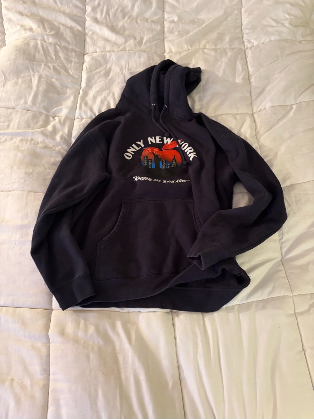 Only Black Graphic Hoodie with Sunset Logo